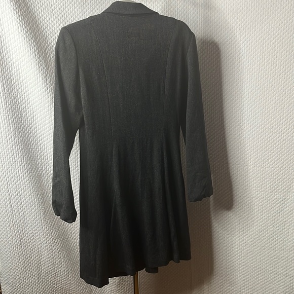 Hache Italian Wool dark coal grey Italian flair gathered skirted swing c… - Picture 11 of 16